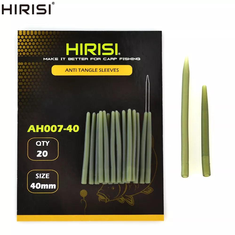 Hrisi 20Pcs Anti Tangle Sleeves Connect With Hook for Carp Fishing