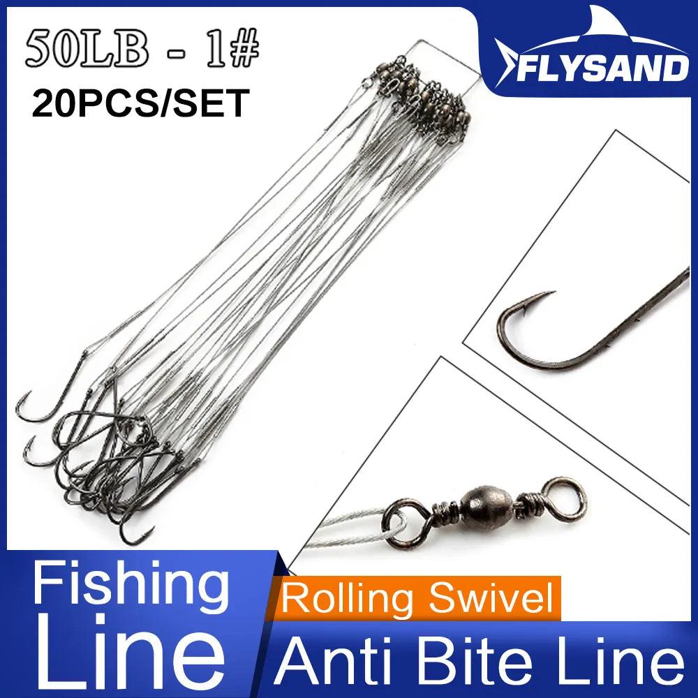 FLYSAND Pre-Rigged Steel Fishing Leaders