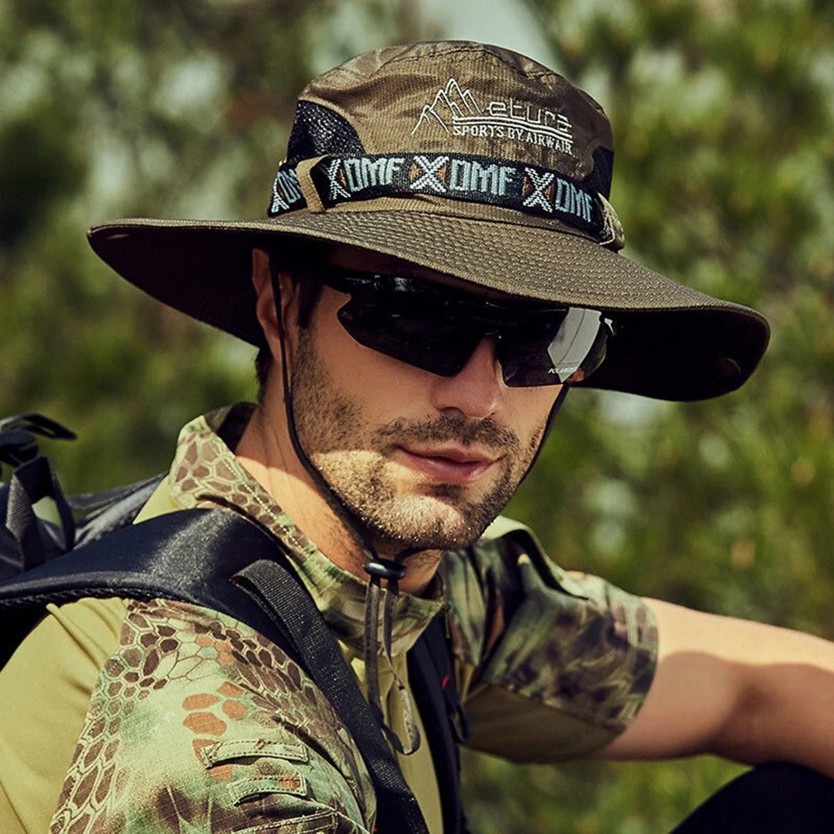 Outdoor Sport Man fisherman hat, sun protection hat brim, suitable for outdoor travel, outdoor fishing - Nex Fisher Hub