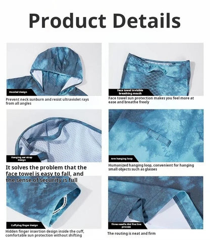 Unisex Ice Silk Lightweight Sun Protection Hoodie: Quick-Dry Cooling Jersey