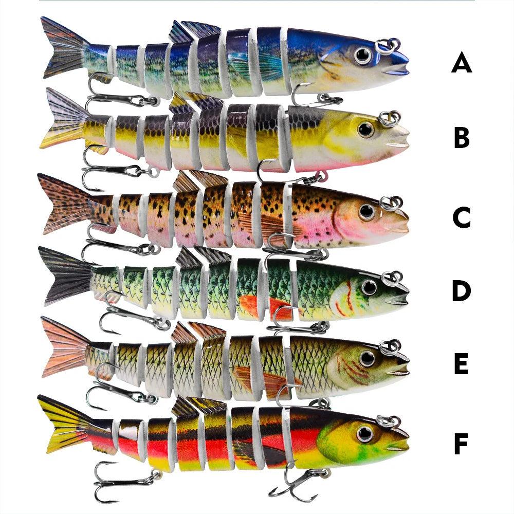 DHYJSFDC Fishing Wobbler Lifelike 8 Segment Swimbait Crankbait Hard Bait Slow 12.5cm 21.5g Isca Artificial Lures Fishing Tackle