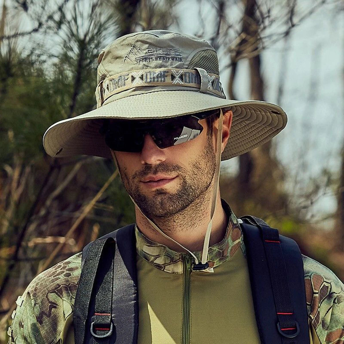 Outdoor Sport Man fisherman hat, sun protection hat brim, suitable for outdoor travel, outdoor fishing - Nex Fisher Hub