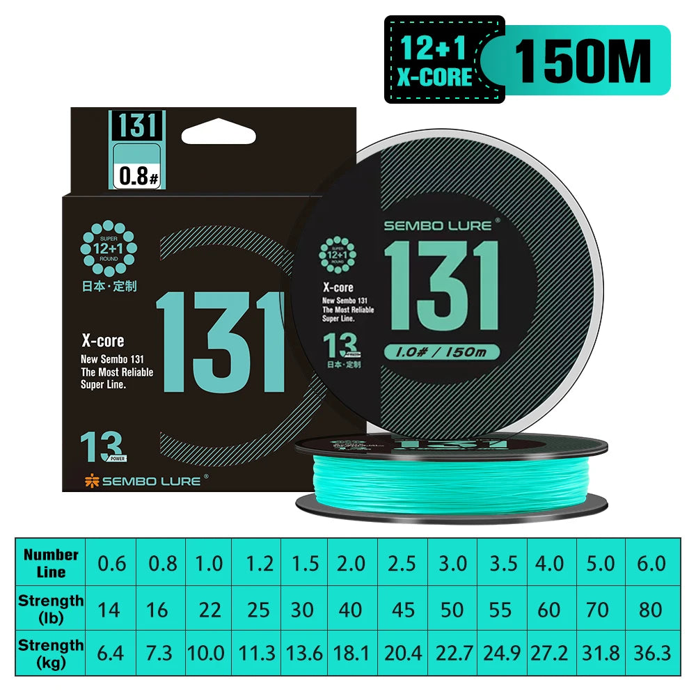 ZUKIBO Sembo 13-Strand Braided Fishing Line: Ultimate Smoothness and Strength