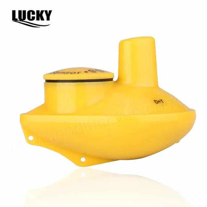 Lucky FF718Li Wireless Sonar Fish Finder, yellow floating design.