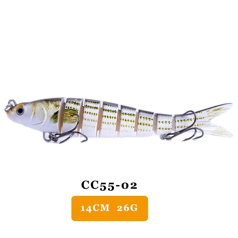 AYWFISH Lifelike Multi Jointed Sinking Wobblers Fishing Lures For Pike Swimbait Crankbait Minnow Trout Bass Fishing Tackle Baits - Nex Fisher Hub