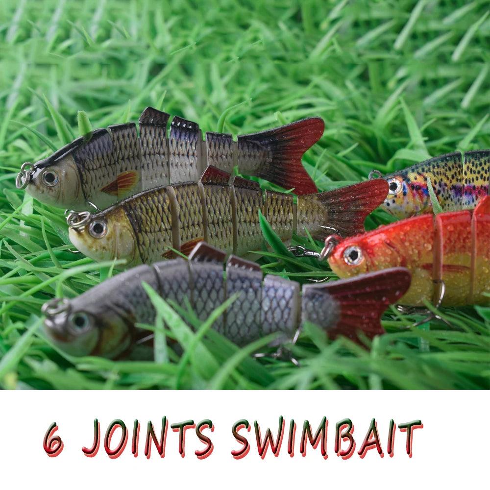 AYWFISH Lifelike Multi Jointed Sinking Wobblers Fishing Lures For Pike Swimbait Crankbait Minnow Trout Bass Fishing Tackle Baits - Nex Fisher Hub