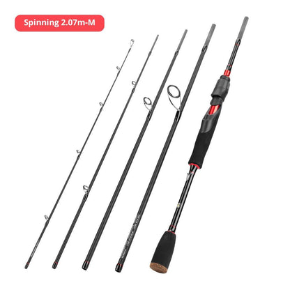 KastKing Brutus Carbon Spinning Rod with sections displayed, 2.07m-M size, suitable for versatile mid-range fishing.