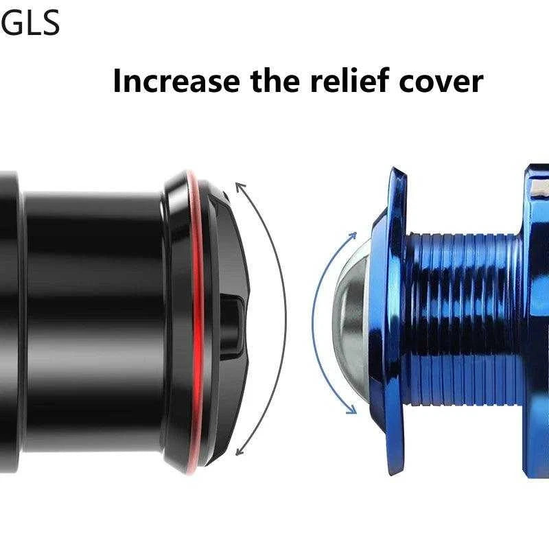 GLS FC-354 spinning reel relief cover increase mechanism.