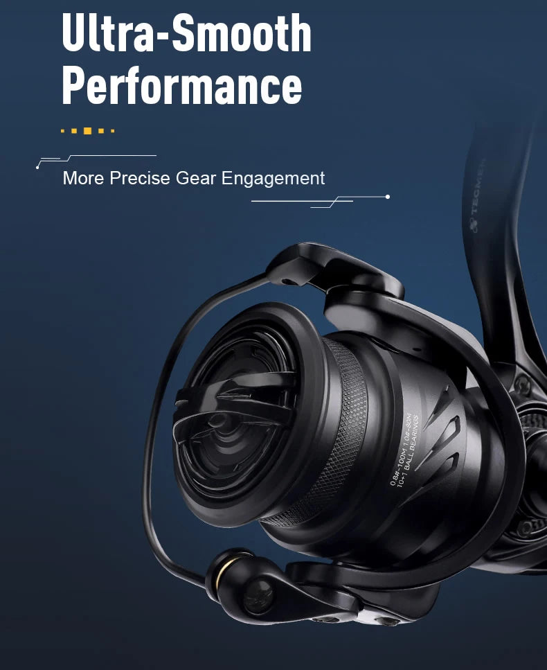 Kingdom Tegmen 5.2:1 6.2:1 143g Spinning Fishing Reels High Speed Gear Ratio Light Carbon Fiber Body Drag 10+1 Bearing Quantity Nex Fisher Hub