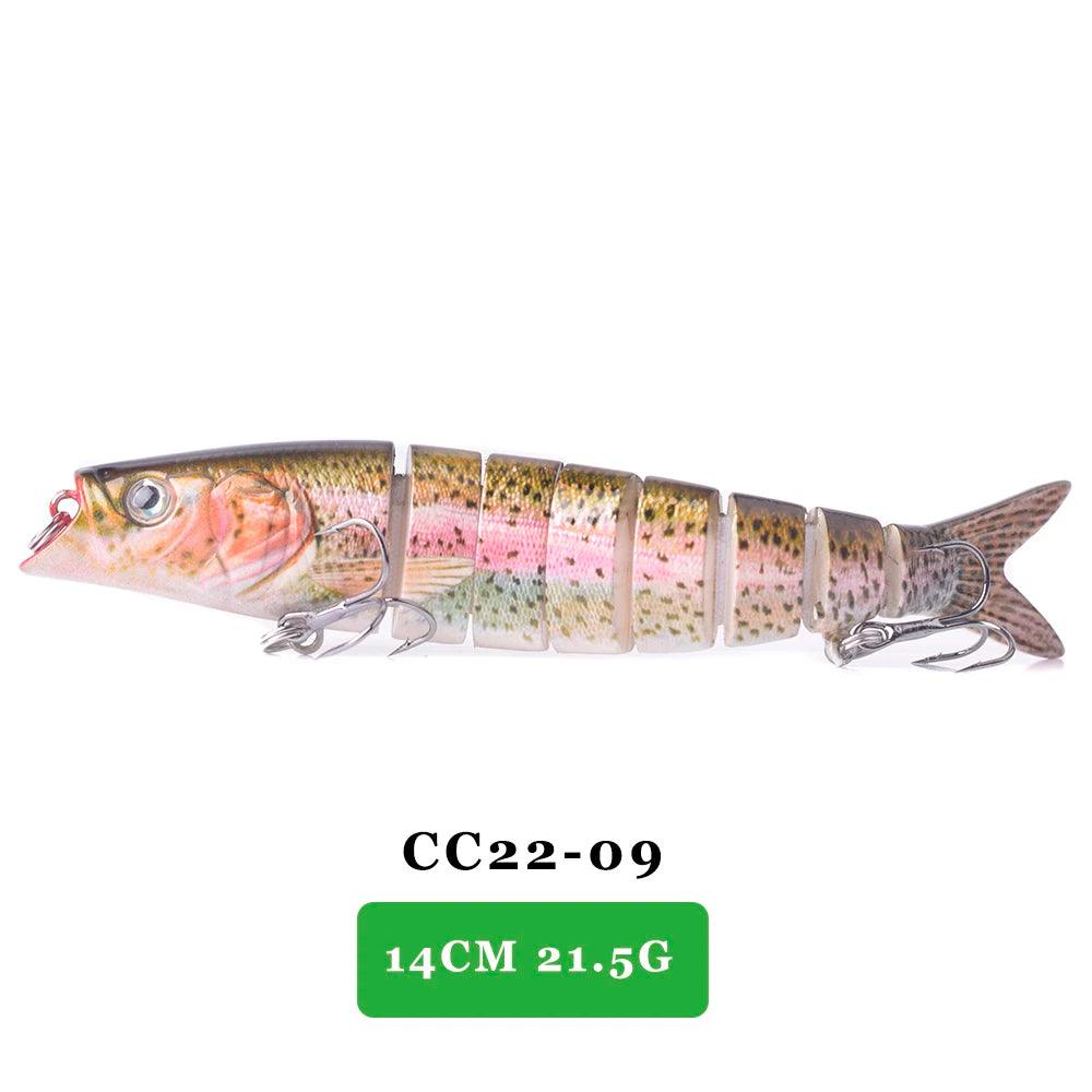 AYWFISH Multi Jointed Swimbait 14cm 21.5g fishing lure with lifelike action.