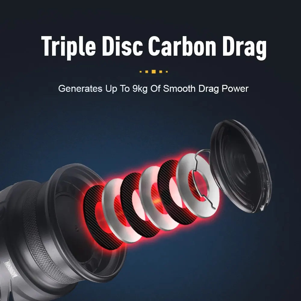 Kingdom Tegmen 5.2:1 6.2:1 143g Spinning Fishing Reels High Speed Gear Ratio Light Carbon Fiber Body Drag 10+1 Bearing Quantity Nex Fisher Hub