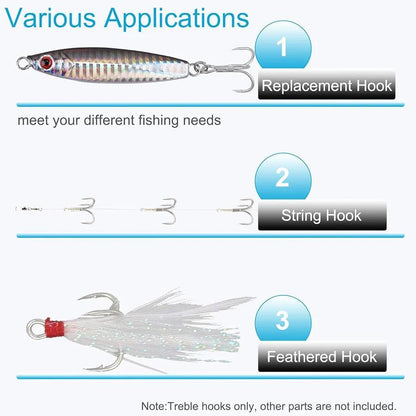 JIOUDAO CDN-Jioudao 4X Strong Treble Hooks