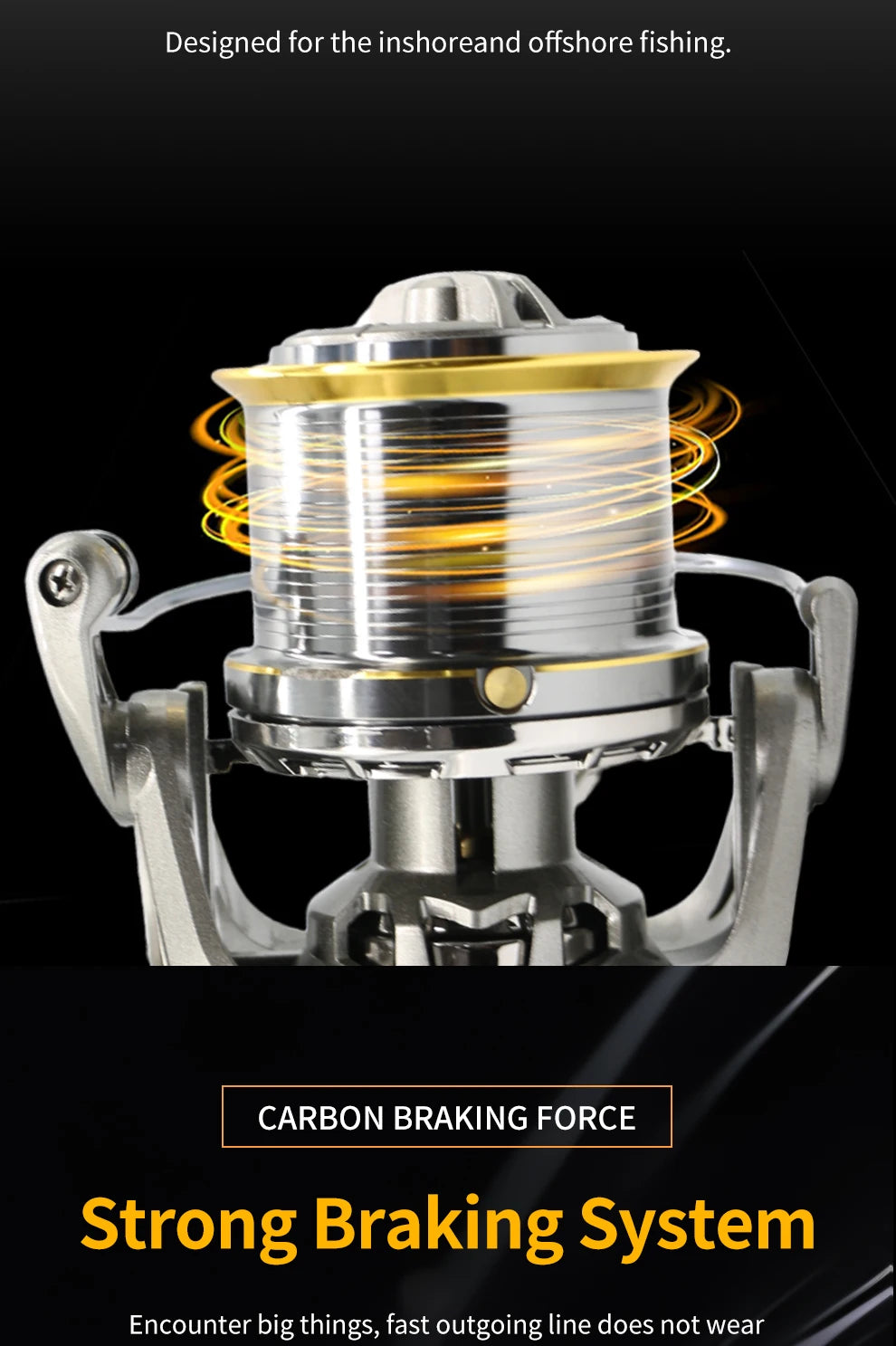 Rooblinos NGK Long Shot Jigging Spinning Reel: 55lb Max Drag for Big Game Saltwater And Freshwater Fishing