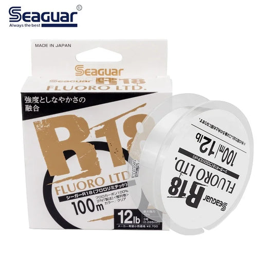 2023 Seaguar R18 FLUORO LTD Fishing Line ORIGINAL Japan 100M 3LB-25LB CARBON Fiber Line Master level professional fishing line