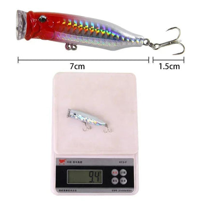 Popper Fishing Lure: Topwater Action for Freshwater and Saltwater Fish (Single Lure)