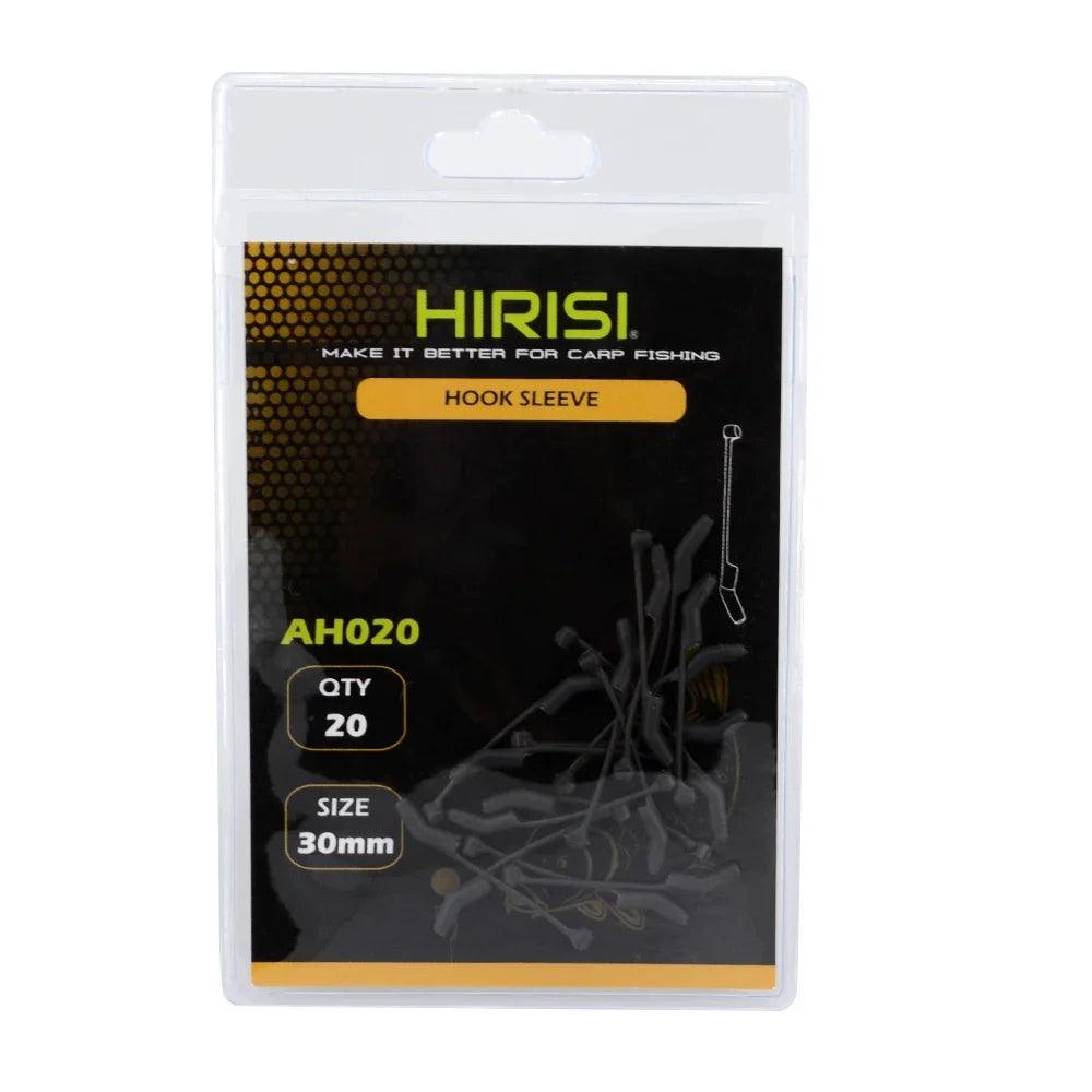 Hrisi 20Pcs Carp Fishing Hook Sleeves Ready D-rig Aligner