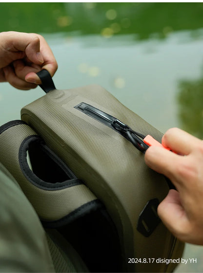 LINNHUE Fishing Shoulder Bag Fishing Tackle Waterproof Bag Outdoor Capacity Fishing Lures Line Box Storage Accessories