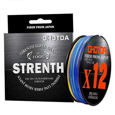 GHOTDA 8/9/12 Strands PE Braided Wire Multifilament Japan Import Fabric  PE Line for Carp Fishing 0.6-8.0# 100M Fishing Line - Nex Fisher Hub