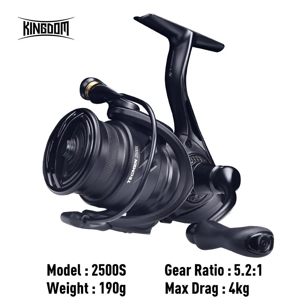 Kingdom Tegmen 5.2:1 6.2:1 143g Spinning Fishing Reels High Speed Gear Ratio Light Carbon Fiber Body Drag 10+1 Bearing Quantity Nex Fisher Hub