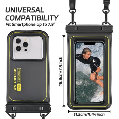 HAISSKY High Quality Waterproof Phone Pouch with Floating Design up to 7.9"