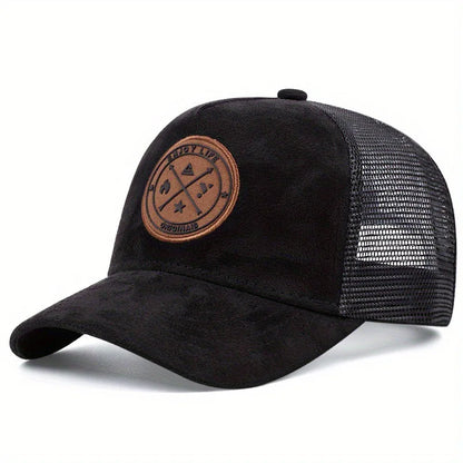 UP POSITIVE "ENJOY LIFE" Letter Patch Baseball Cap: Unisex Trucker Hat for All Seasons