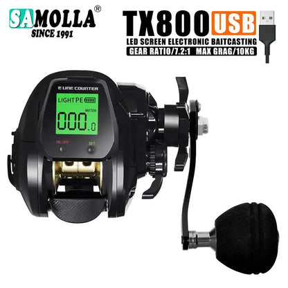 digital chip fishing reels TEBEN DC Baitcaster Reel, 3 Modes Control Trolling Reel, 5.47oz Ultralight Baitcasting Reels, Max Drag 11LB, 7.2:1, 5+1BB, Freshwater Saltwater (LS(DC), Left) : Sports & Outdoors so you can fish a huge variety of lures of all sizes Electronic Counting Baitcasting Reel with