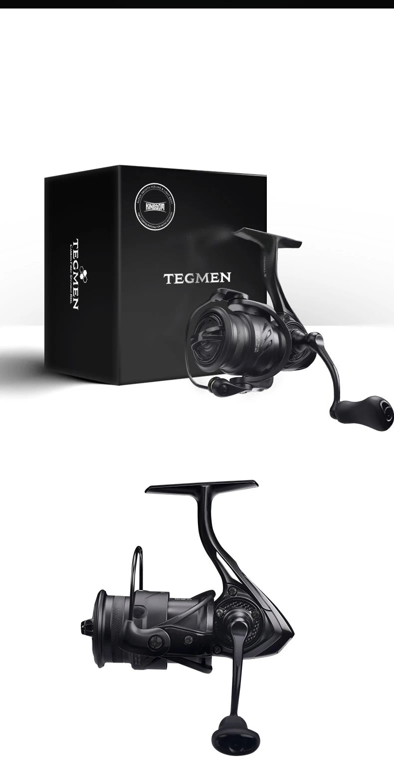 Kingdom Tegmen 5.2:1 6.2:1 143g Spinning Fishing Reels High Speed Gear Ratio Light Carbon Fiber Body Drag 10+1 Bearing Quantity Nex Fisher Hub