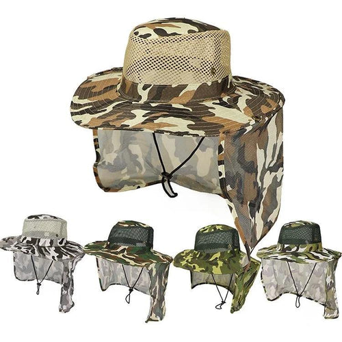 Fishing Hat Wide Brim Camouflage Sun UV Protection