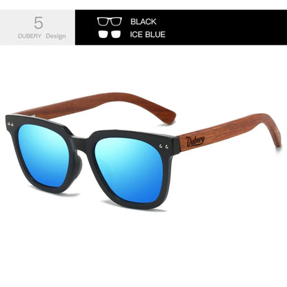 DUBERY Wooden Style Polarized Sunglasses: UV400 Protection for Men And Women