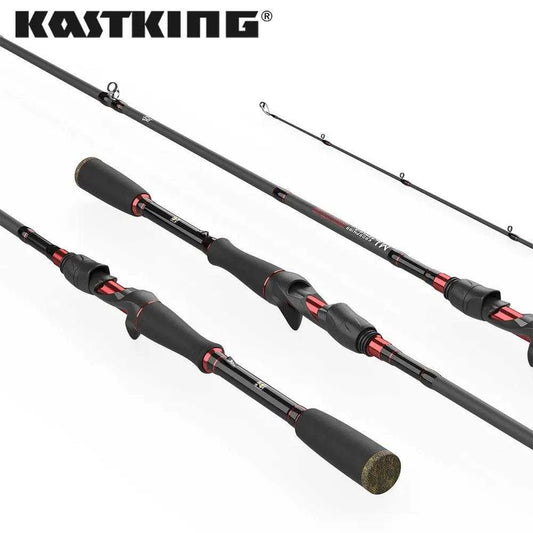 KastKing Brutus Carbon Casting Rod in various configurations, showcasing high-strength carbon fiber and smooth ceramic guides for enhanced fishing performance.