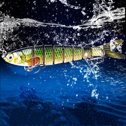 AYWFISH Multi Jointed Swimbait underwater with lifelike swimming action.