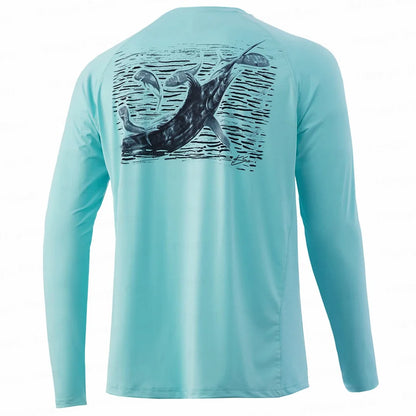 HUK Fishing Shirt Quick Dry Long Sleeve Fishing Jersey Anti-UV UPF-50