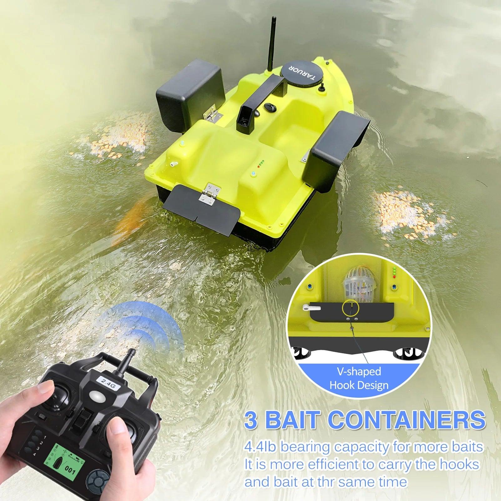 GPS Fixed Speed Cruise Remote Control Fishing Finder Boat  with Single Bait Containers Automatic Bait Boat with Remote Control - Nex Fisher Hub