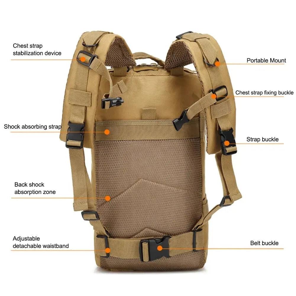 Rilibegan 30L Fishing Tactical Backpack