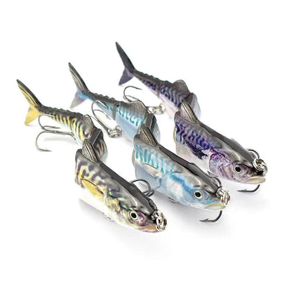 15cm 31g Sinking Wobblers Hard Jointed Bass Artificial Bait 4 Section Tuna Fishing Lures Swimbait