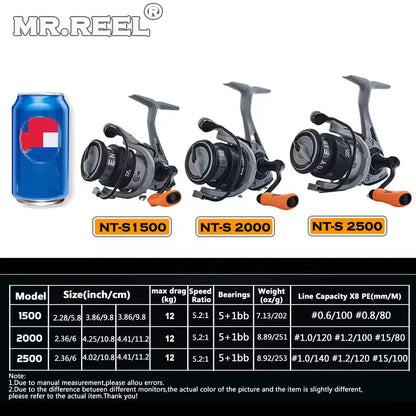 MR.REEL Spinning Reel 5.2:1 Gear Ratio - 5+1BB - Powerful Saltwater & Freshwater Fishing Reel