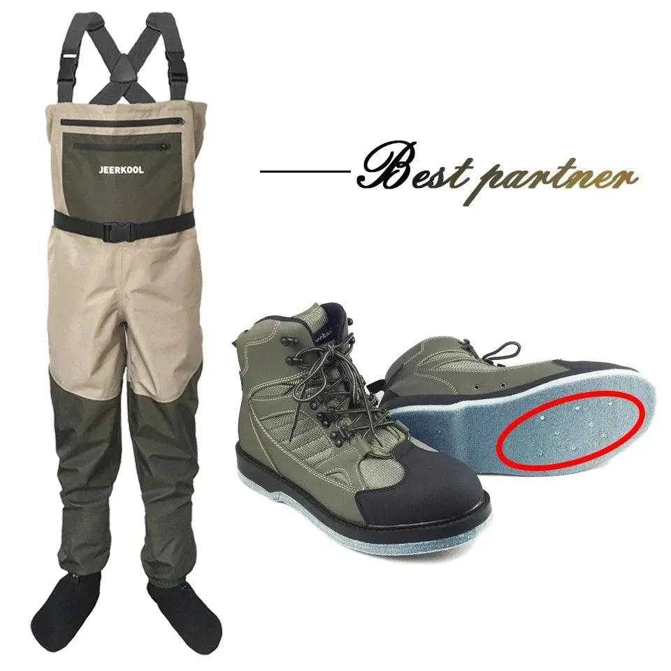 Outdoor Waders Pants Fly Fishing Clothes Waterproof Suit Wading Shoes Antiskid Felt Sole Boots Reef Rock Fishing Shoes - Nex Fisher Hub