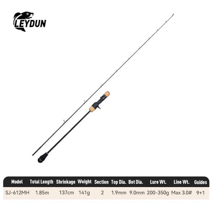 LEYDUN Rang's SJ Slow Jigging Rods: 1.85m High Carbon Saltwater Boat Casting