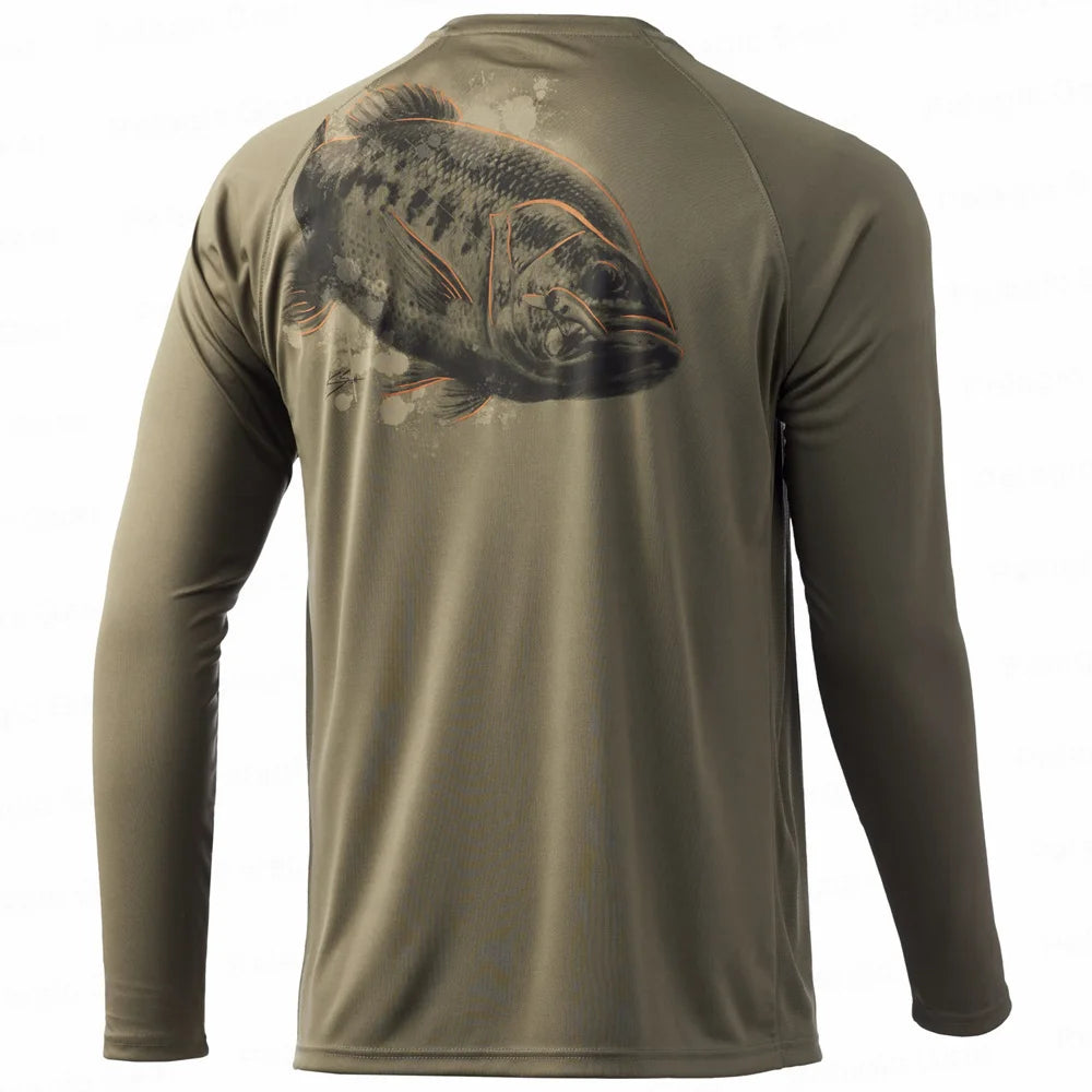 HUK Fishing Shirt Quick Dry Long Sleeve Fishing Jersey Anti-UV UPF-50