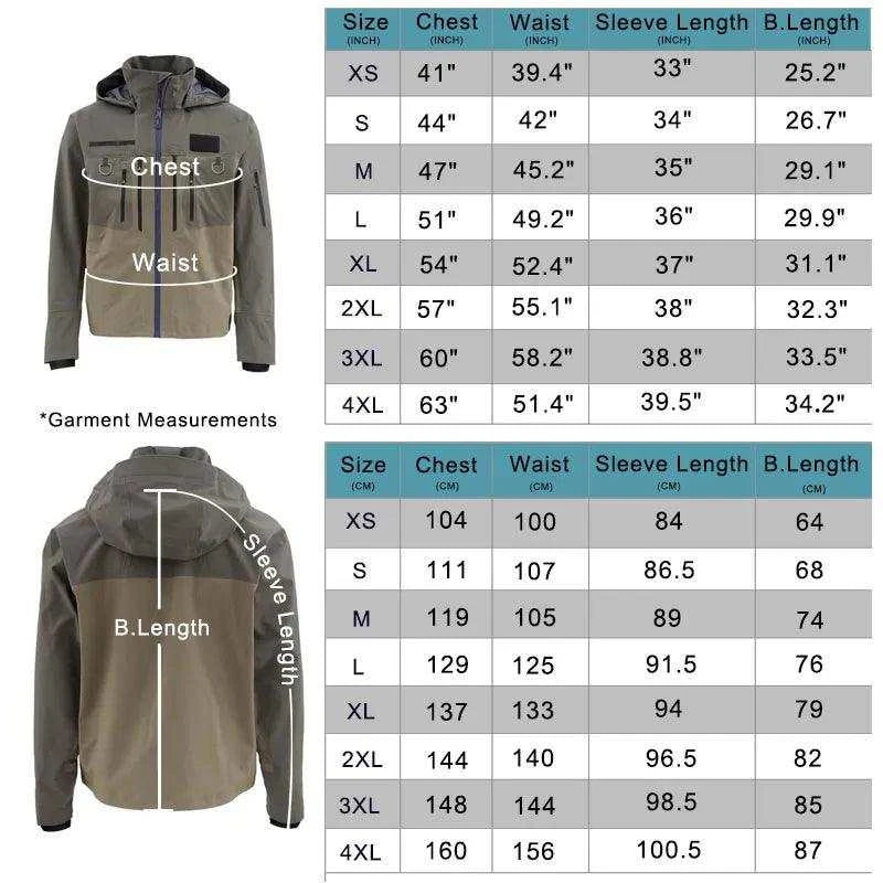 Waterproof Tactical Wading Jackets Light Breathable Rain Clothing G-4 Guide for Anglers Fishermen Fly Fishing Hunting Kayaking - Nex Fisher Hub