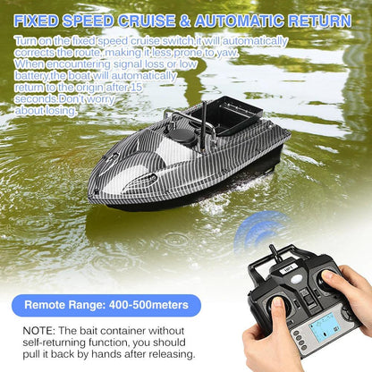 GPS Fixed Speed Cruise Remote Control Fishing Finder Boat  with Single Bait Containers Automatic Bait Boat with Remote Control - Nex Fisher Hub