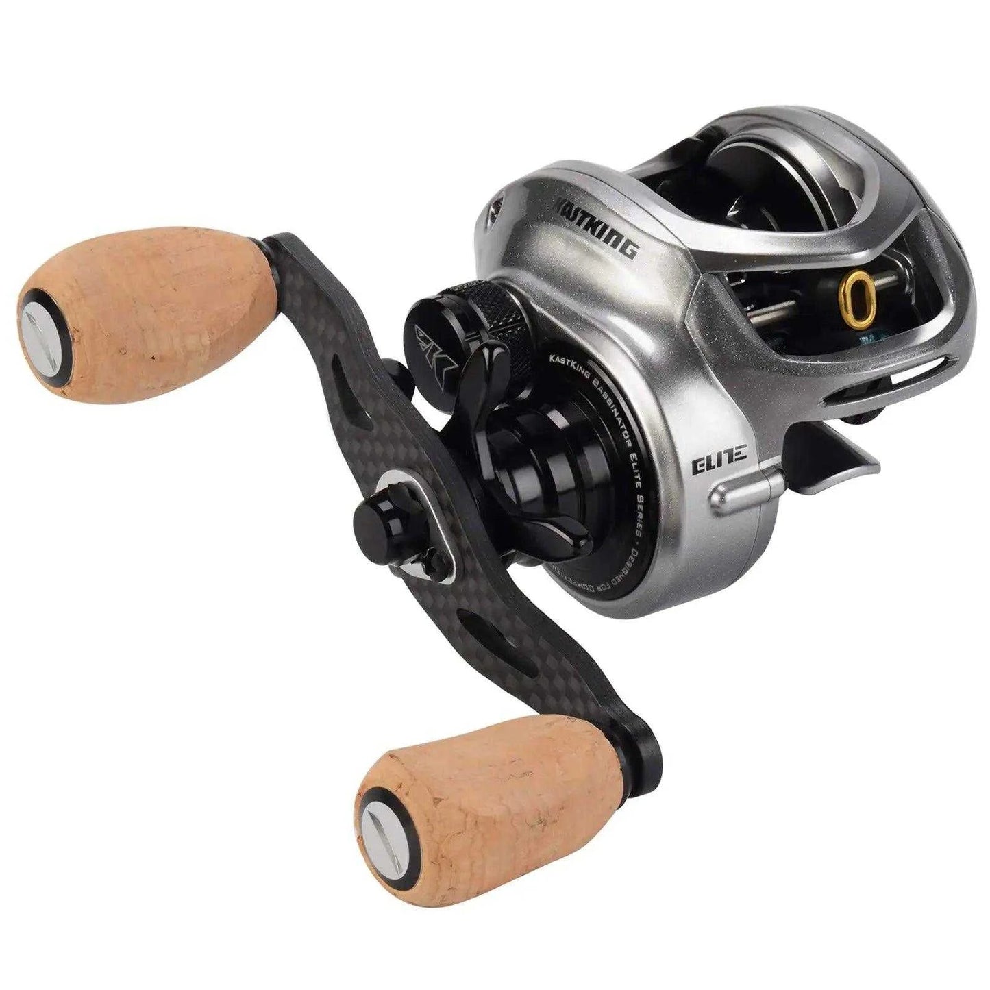 KastKing Bassinator Elite Baitcasting Reels, Palm Perfect Baitcaster Fishing Reel, Aluminum Frame, 10+1 Double Shielded SS BB. - Nex Fisher Hub