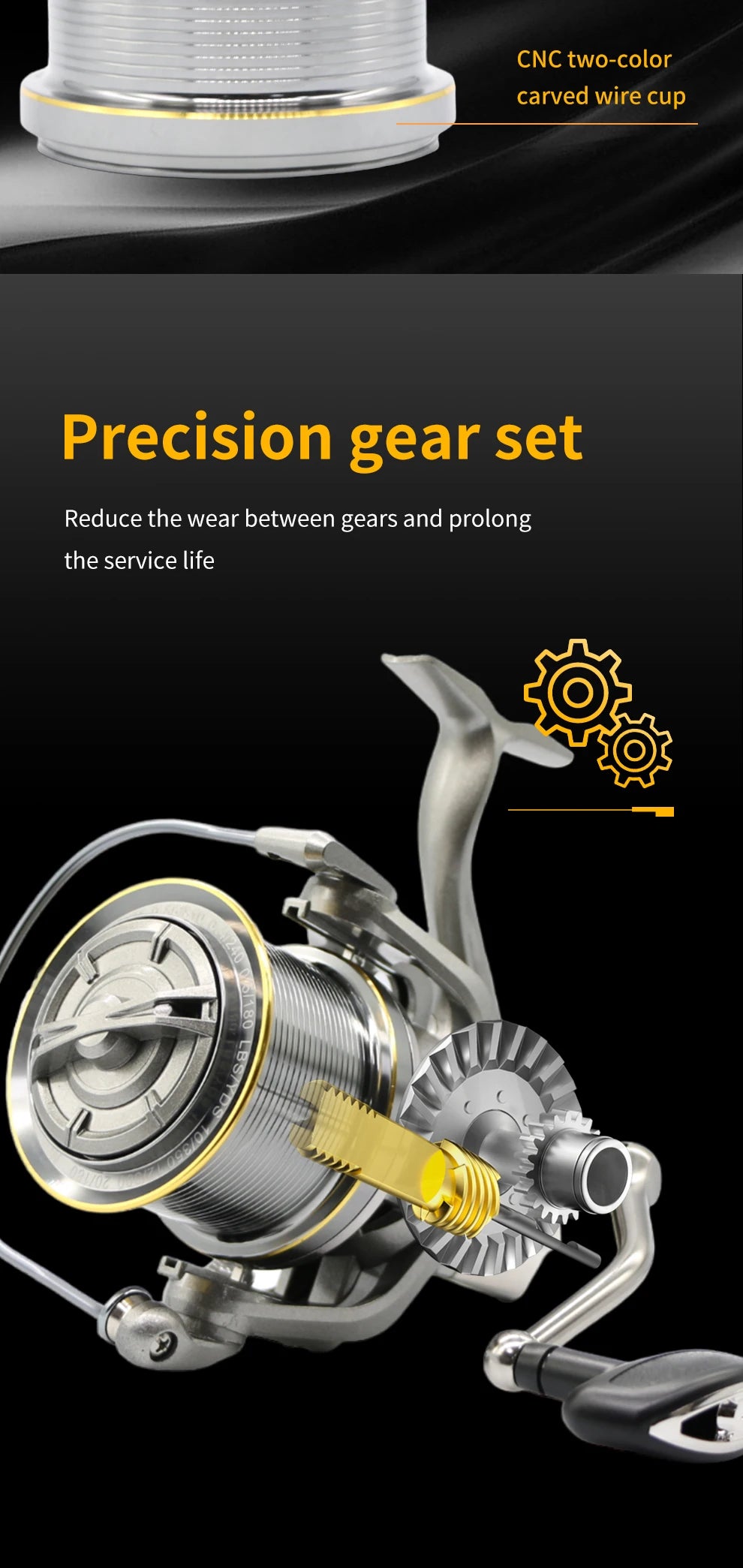 Rooblinos NGK Long Shot Jigging Spinning Reel: 55lb Max Drag for Big Game Saltwater And Freshwater Fishing