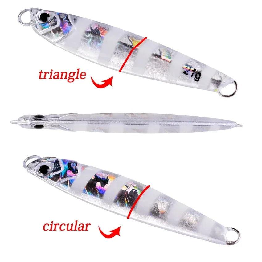 10Pcs Super Quatity Metal Casting Jig 7g-10g-14g-21g-28g-40g Shore Drag Cast Jigging Spoon Fishing Lure Artificial Bait Tackle