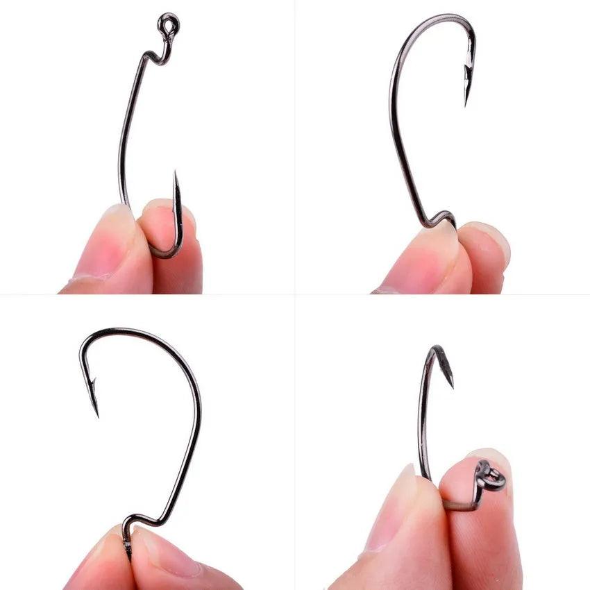 10pcs/ Box Fishing hook Offset Crank Hook