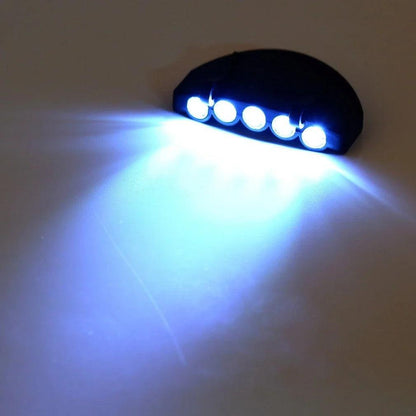 MOONBIFFY 5-LED Bright Night Fishing 5-LED Cap Headlight