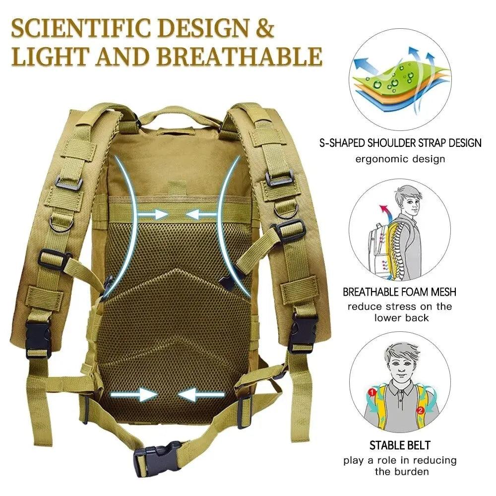 Rilibegan 30L Fishing Tactical Backpack