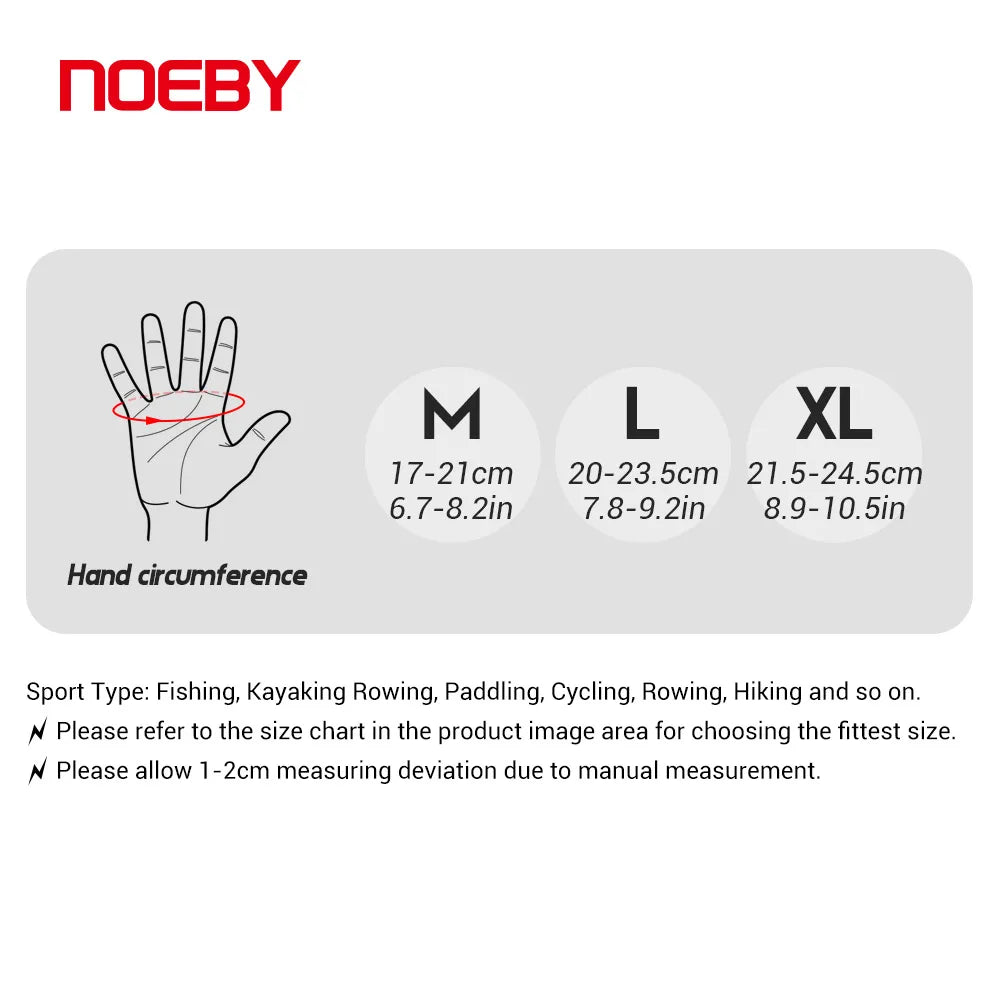Noeby Fishing Gloves UPF50+ Sun UV Protection Quick-drying Anti-slip Outdoor Kayaking Cycling Fishing Protection Sports Gloves Nex Fisher Hub