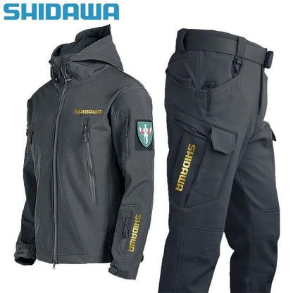 Shidawa Autumn Winter Men's Waterproof Warm Fishing Set Windproof HoodNex Fisher Hub