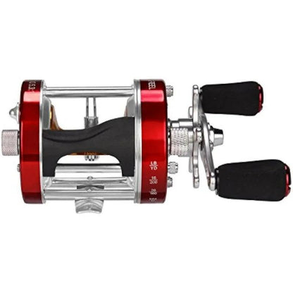 KastKing Royale Legend Baitcasting Reel, 20LB max drag, red and black design.